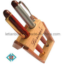 Wooden Pen Set with Wood Pen Stand (LT-A059)